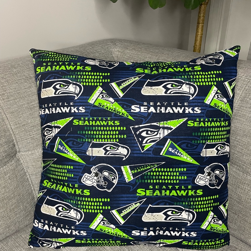 Brand New Custom Made Seattle Seahawks Sports Fan Decorative Pillow